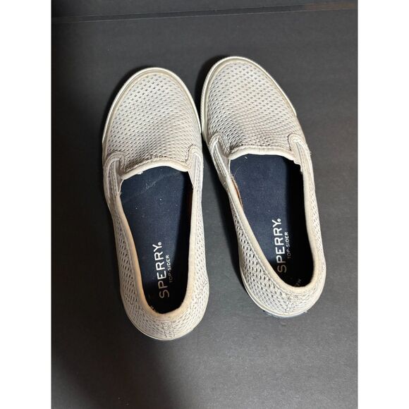 Sperry Top-Sider Women's Perforated Slip-On Sneakers – Gray Casual Size 5 - Picture 5 of 6
